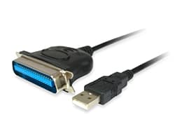 Cable EQUIP USB-A/M a Paralelo 1.5m Negro