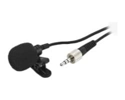 Micrófono de solapa Monacor 3.5mm Negro