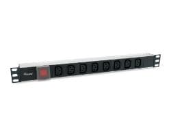 Regleta EQUIP 8 Tomas Interruptor 1U Negra