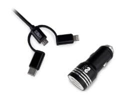 Cargador de Coche SUBBLIM USB-A 3en1