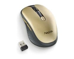 Ratón NGS Óptico RF 2.4GHz 1600dpi Dorado