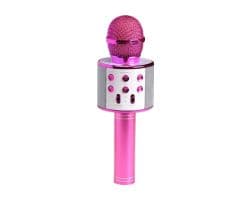 Micrófono Karaoke DENVER Bluetooth Rosa