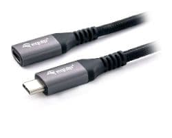 Cable EQUIP USB-C/M a USB-C/H 1m Negro