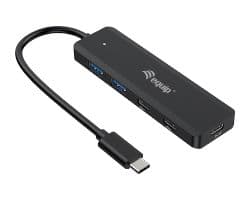 Hub EQUIP USB-C a 2xUSB-A 3xUSB-C Negro