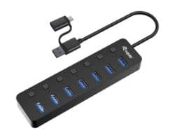 Hub EQUIP Life 7xUSB-A 3.0 + Adaptador USB-C