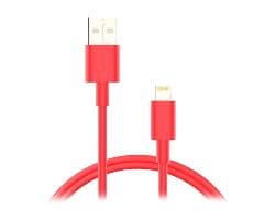 Cable NUBBEH USB-A/Lightning 1m 2A Rojo