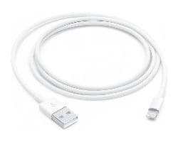 Cable Apple USB-A/M a Lightning/M 1m Blanco