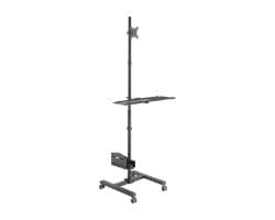 Soporte Suelo EQUIP 17"-32" 4 Ruedas Negro