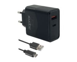 Cargador Pared Approx 45W 1USB-A 1USB-C