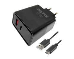 Cargador Pared Approx USB-A/USB-C Cable