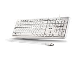 Teclado NGS QWERTY USB-A Blanco