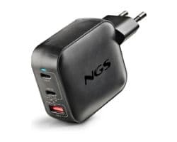 Cargador NGS 2xUSB-C 1xUSB-A 100W Negro