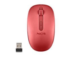 Ratón NGS Ergonómico Fog Dual RF BT Rojo