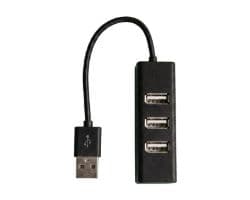 Hub Home Tech USB-A/M a 4xUSB 2.0/H Negro