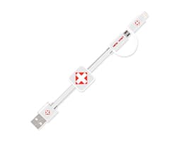 Cable Usb SWISS GO iOS/mUsb-Usb Blanco 1m