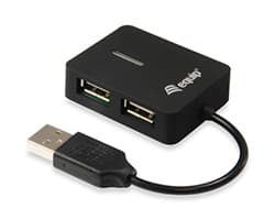 Mini Hub EQUIP Life Travel 4xUSB 2.0 Negro