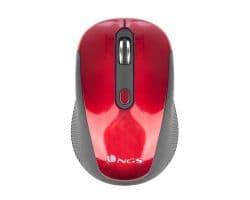 Ratón NGS Óptico Wireless RF 1600dpi Rojo