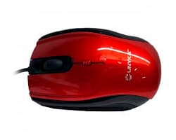 Ratón UNYKA UK-A800 Óptico USB-A 1600dpi Rojo