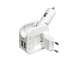 Cargador SWISS GO Red/Coche 2xUSB 5V 2.1A