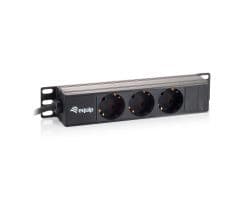 Regleta EQUIP 3 Tomas 1.5m Rack 10" 1U Negra