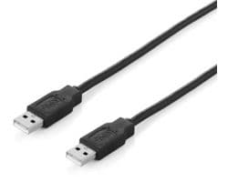 Cable EQUIP USB-A/M a USB-A/M 1.8m Negro