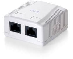 Roseta EQUIP 2xRJ45/H Cat.6 Blanco