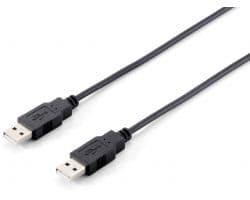 Cable EQUIP USB-A/M a USB-A/M 3m Negro