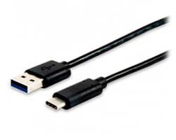 Cable EQUIP USB-A/M a USB-C/M 1m Negro