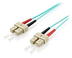 Fibra Óptica EQUIP SC/M a SC/M 1m Turquesa