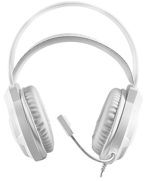 Mars Gaming MH124, Auriculares Gaming FRGB Rainbow, Diseño Ergonómico, Micrófono Flexible, Control de Volumen, Cascos Gaming, Windows, Linux, Mac, PS4, PS5, Xbox One, Xbox Series X|S, Switch, Blanco
