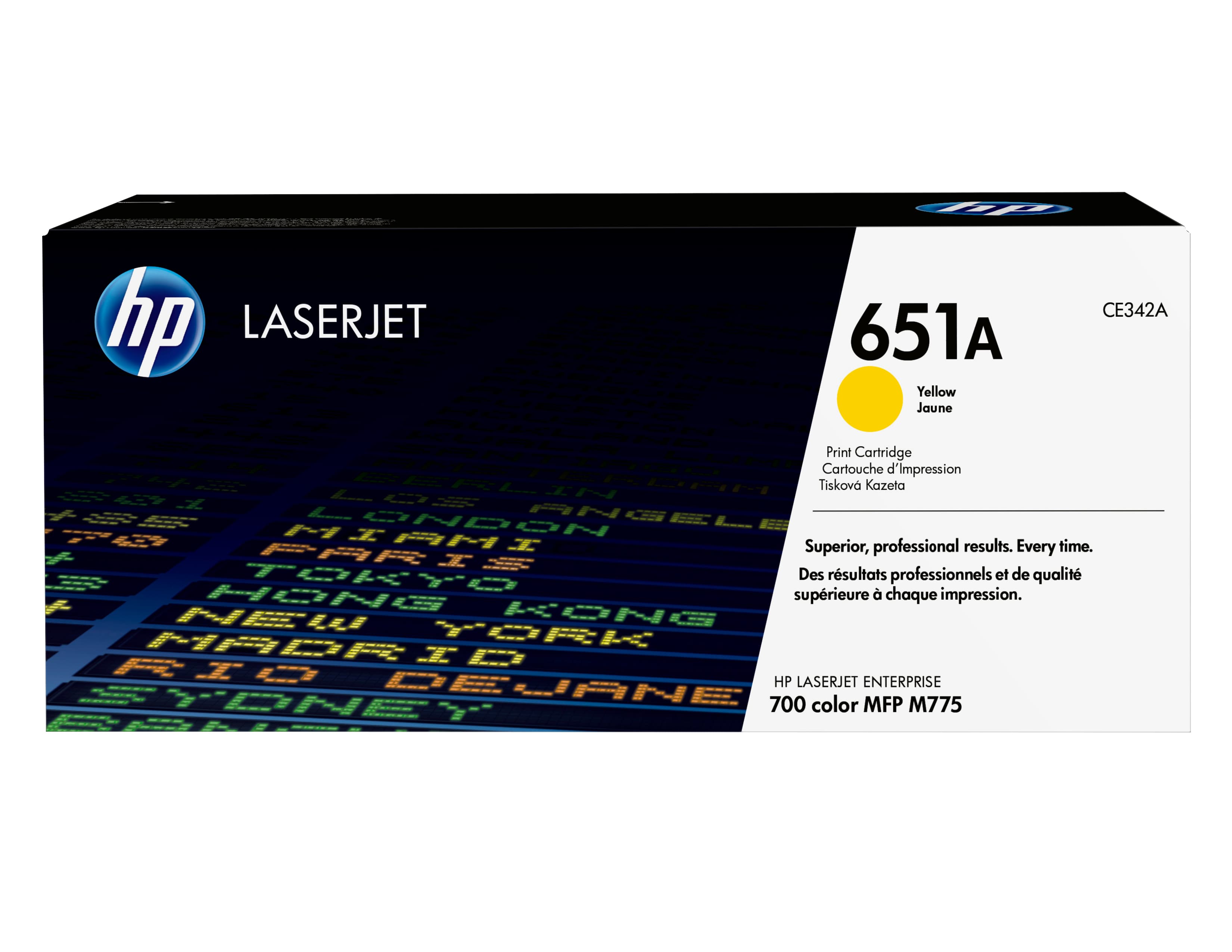 HP Cartucho de tóner original LaserJet 651A amarillo