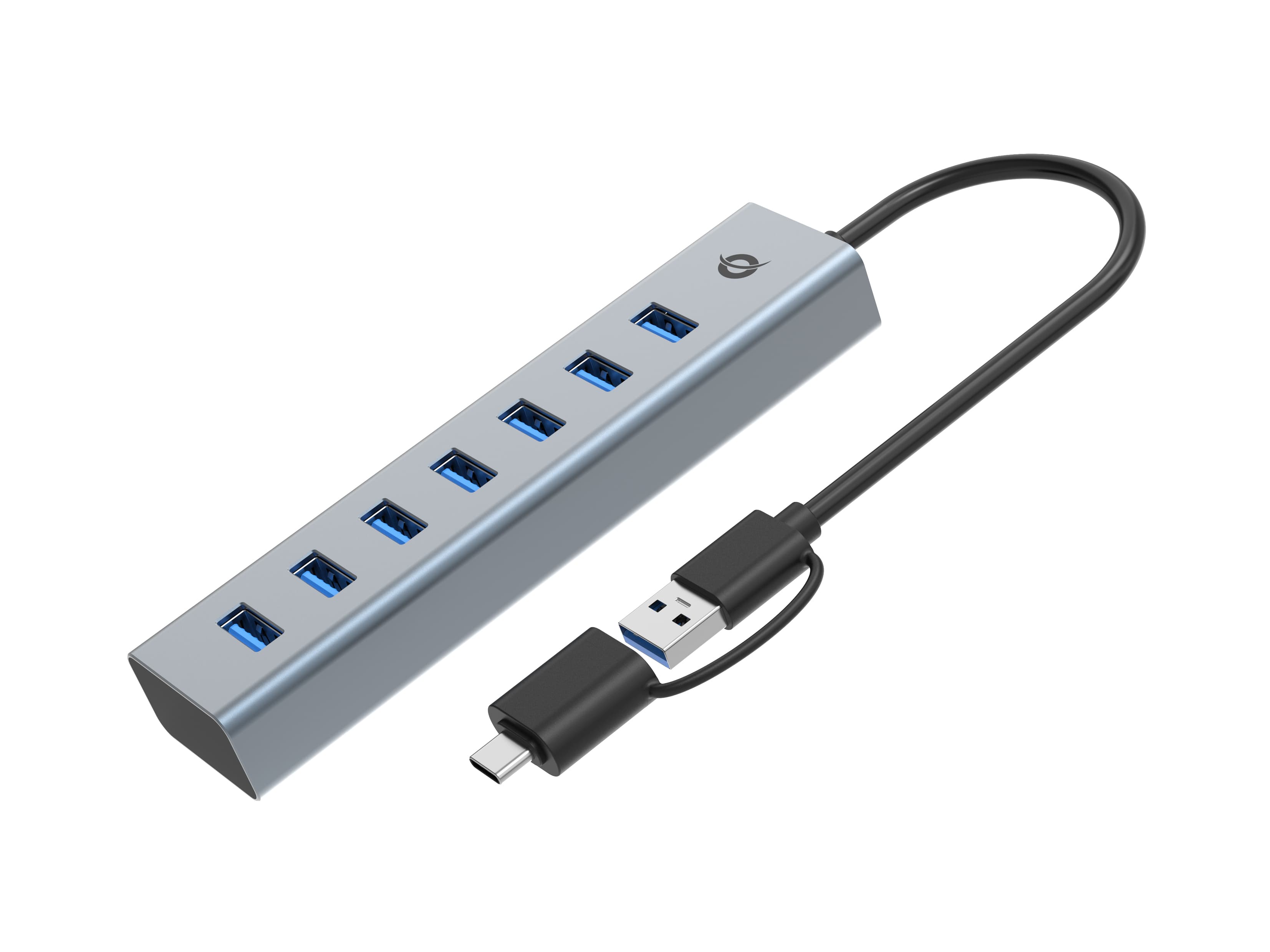 Conceptronic HUBBIES21G hub de interfaz USB 3.2 Gen 1 (3.1 Gen 1) Type-A 5000 Mbit/s Gris