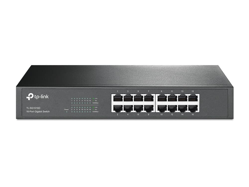 TP-Link TL-SG1016D switch No administrado L2 Gigabit Ethernet (10/100/1000) Negro