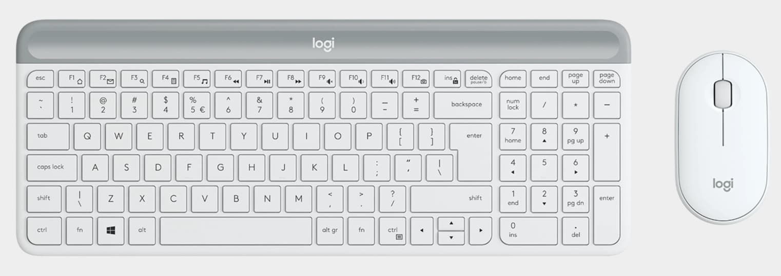 Logitech 920-009199 teclado Ratón incluido Oficina RF inalámbrico Español Blanco