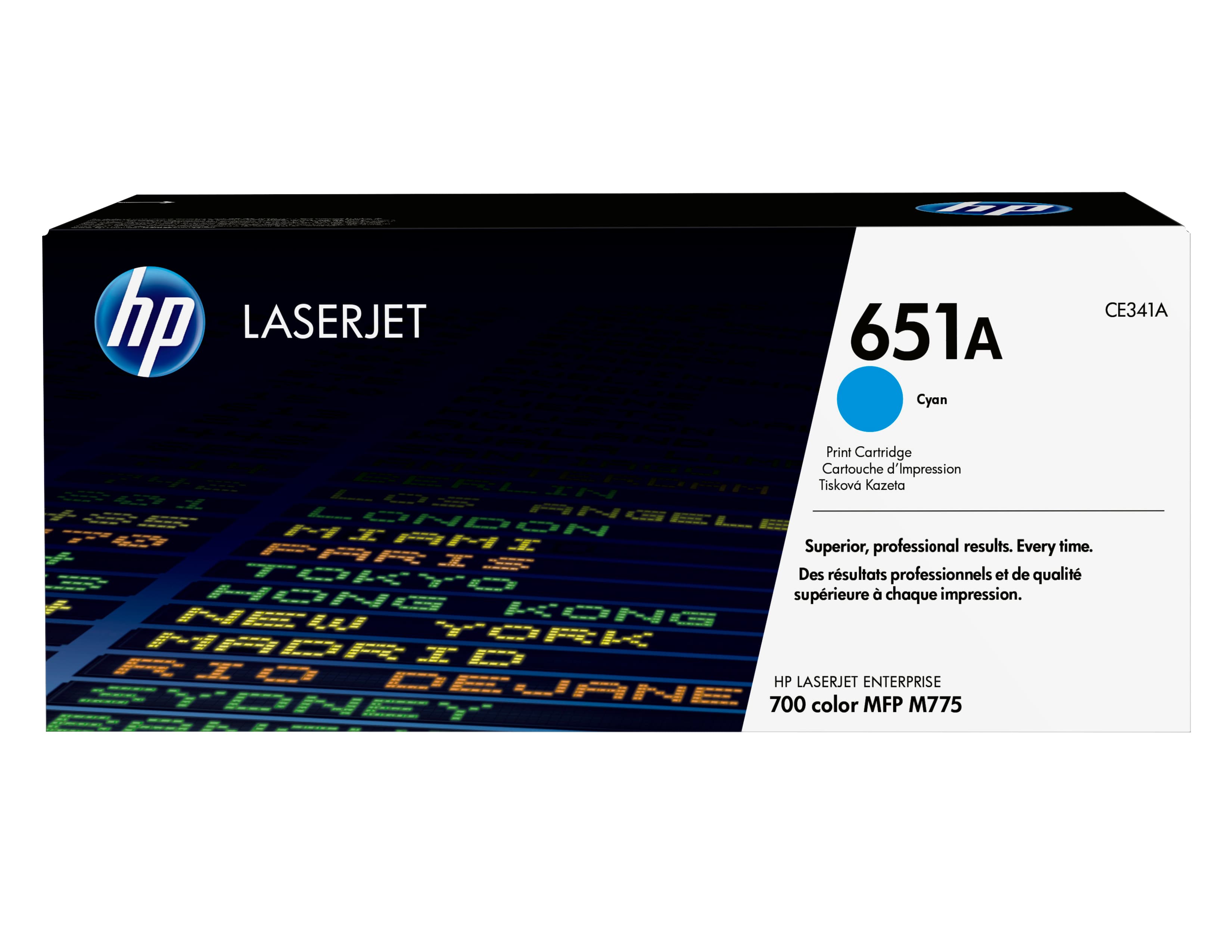 HP Cartucho de tóner original LaserJet 651A cian