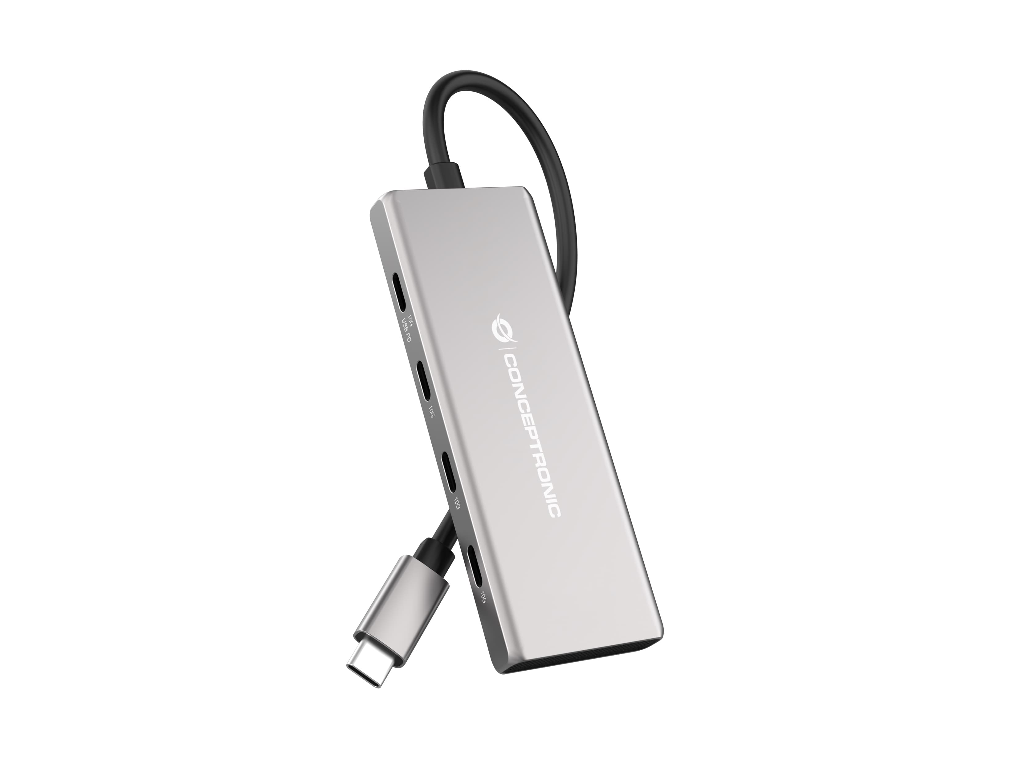 Conceptronic HUBBIES17G hub de interfaz USB 3.2 Gen 2 (3.1 Gen 2) Type-C 10000 Mbit/s Gris