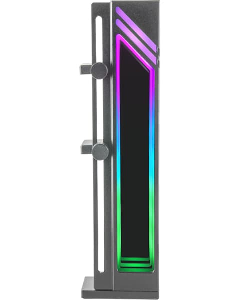 Mars Gaming MCA-GCB, Soporte para Tarjeta Gráfica, Iluminación ARGB Infinity Mirror, Soporte GPU con Sincronización ARGB, Base Magnética Antideslizante, Compatibilidad Universal, Negro