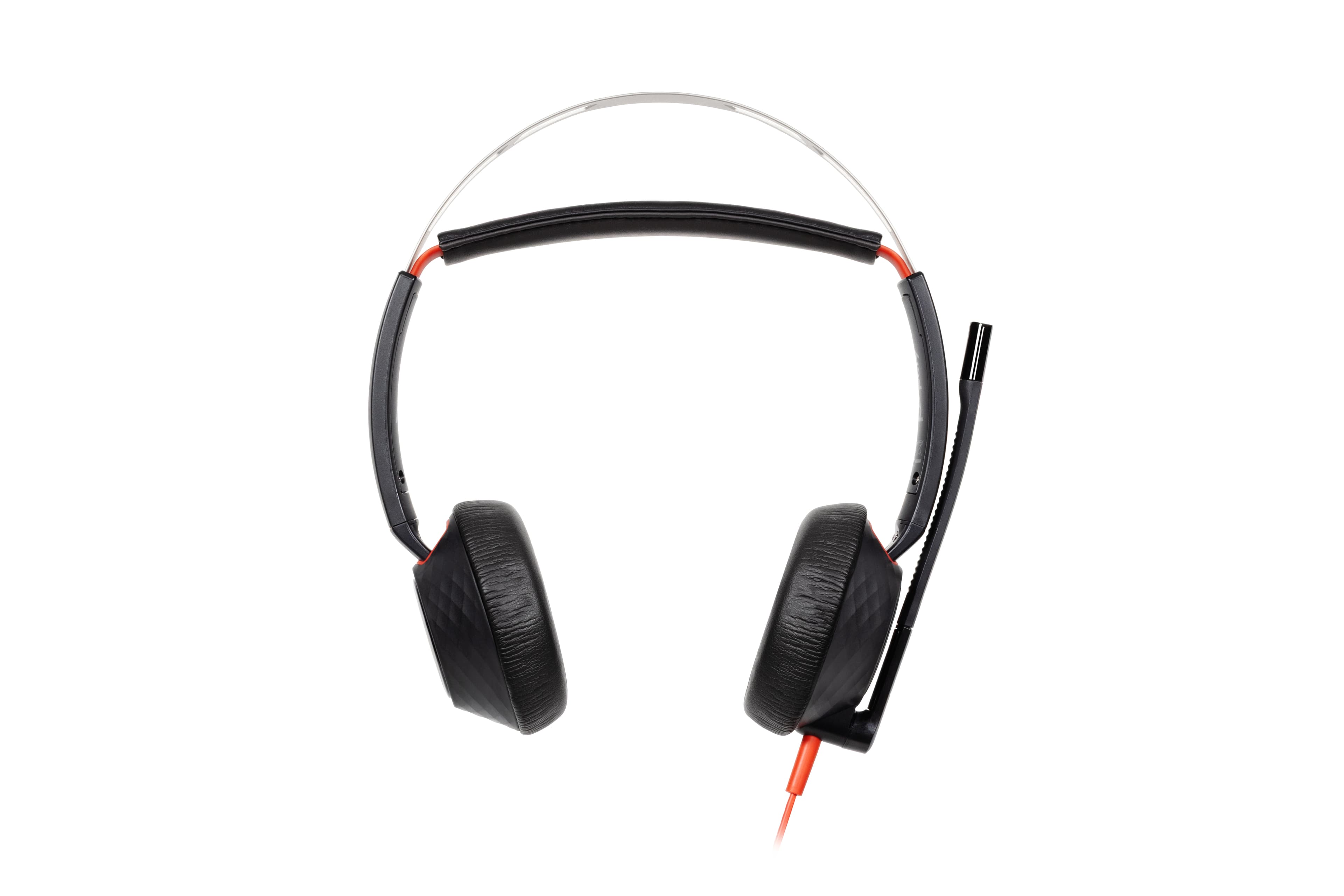 HP Poly Auriculares estéreo Poly Blackwire 5220 USB-C + Conector de 3,5 mm + Adaptador USB-C/A