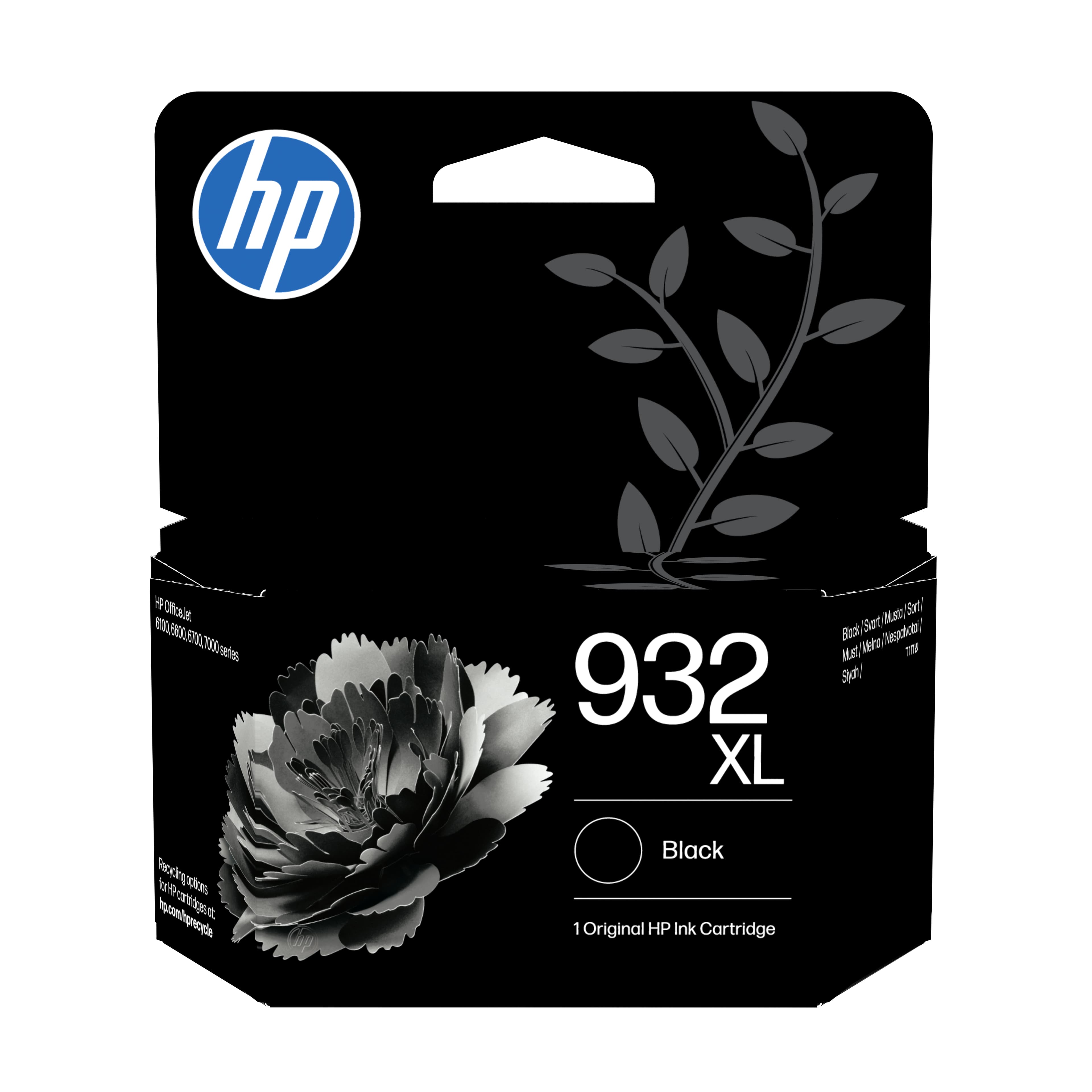 HP Cartucho de tinta original 932XL de alta capacidad negro