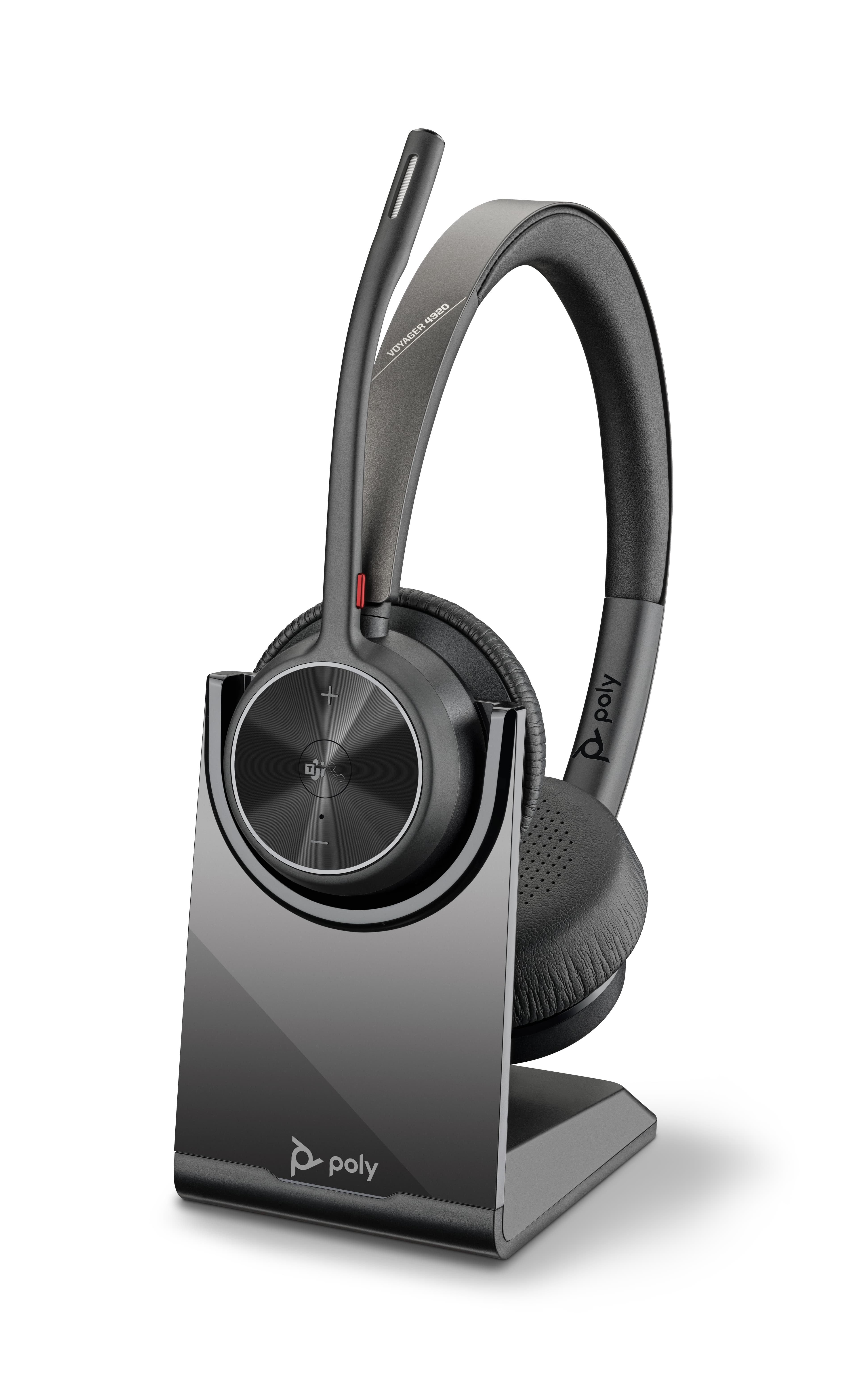 HP Poly Auriculares Poly Voyager 4320-M con certificación para Microsoft Teams + llave BT700 + soporte de carga