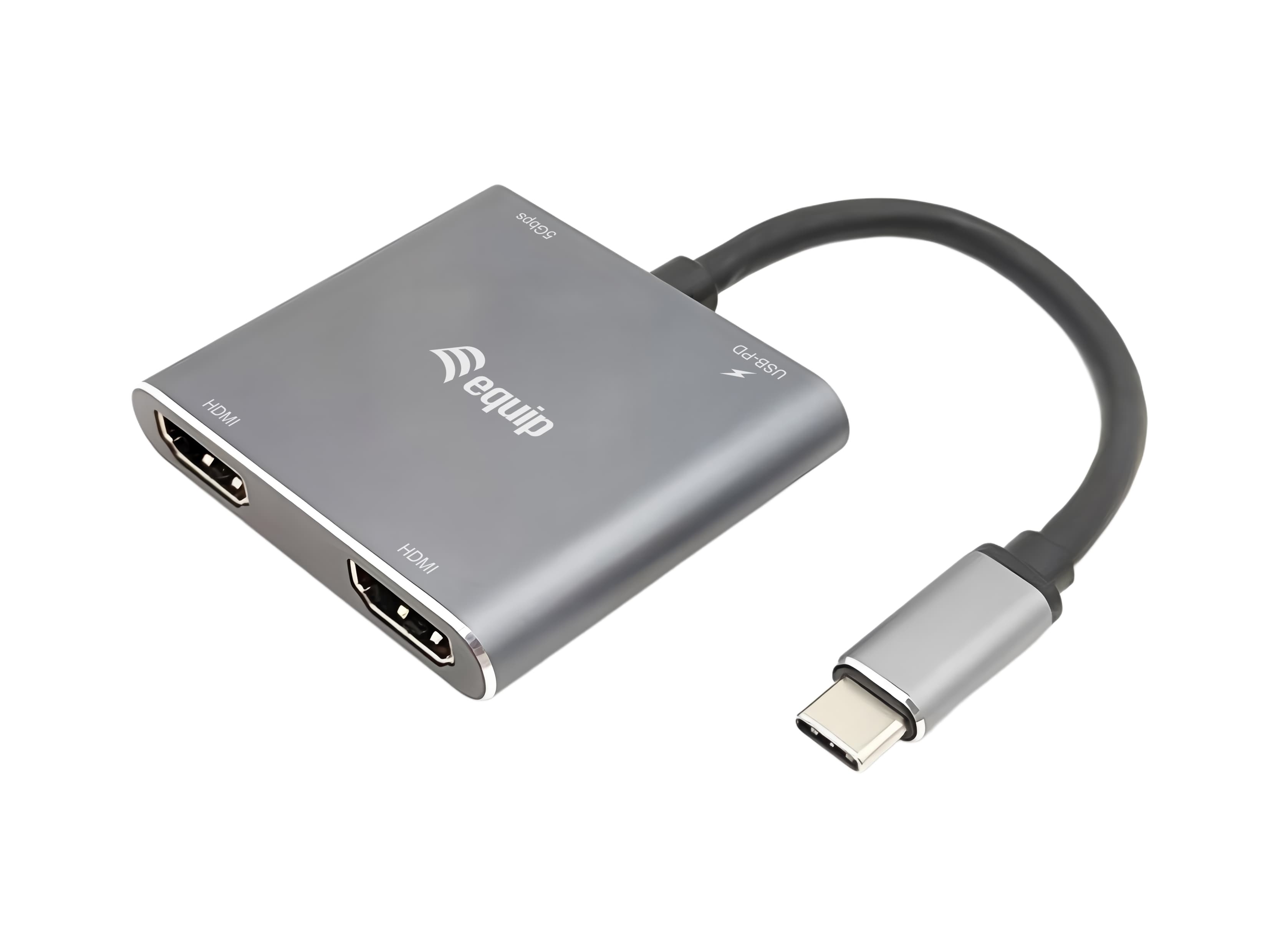 Equip 133484 base para portátil y replicador de puertos Alámbrico USB 3.2 Gen 1 (3.1 Gen 1) Type-C Plata