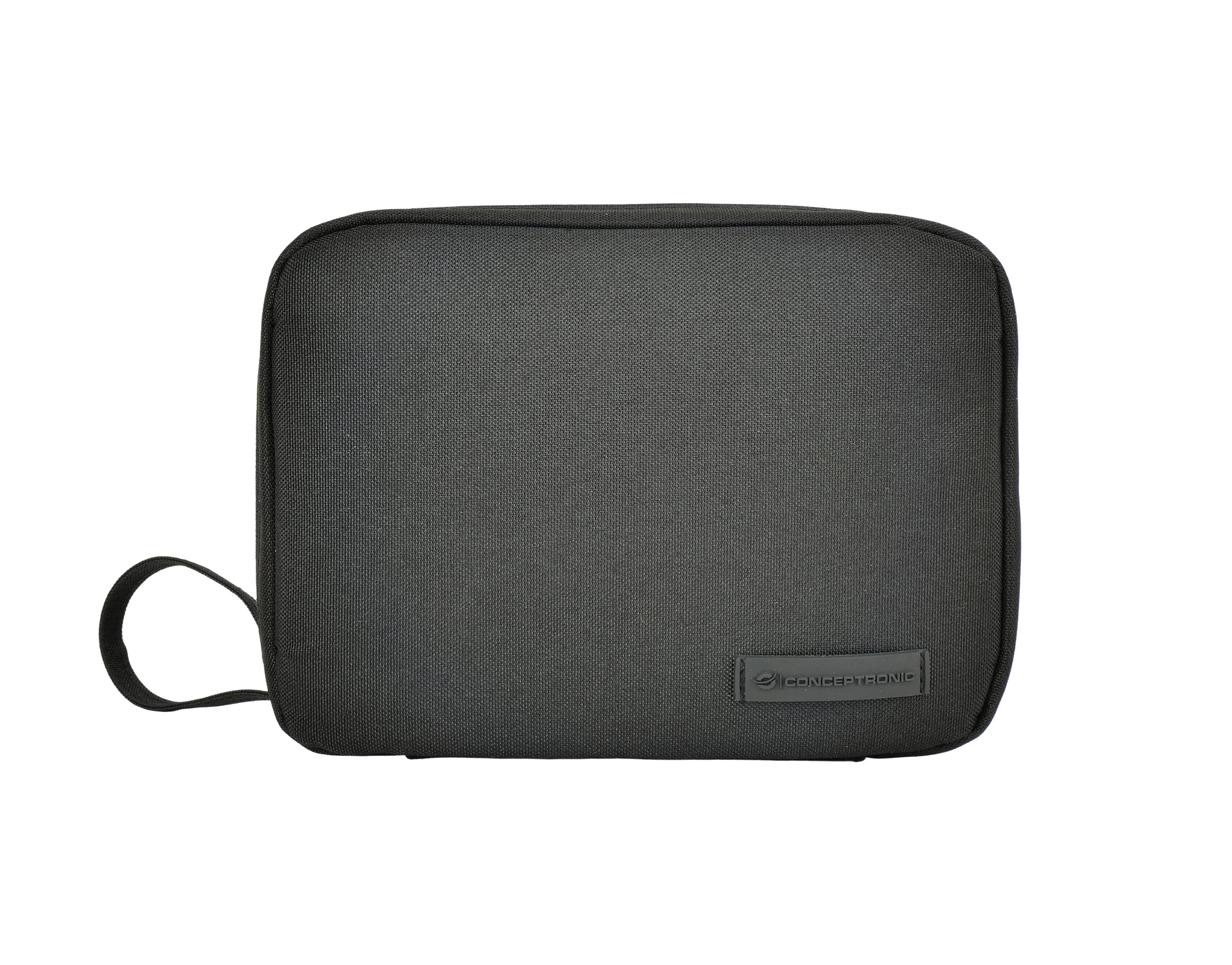 Conceptronic UMBRIX01B bolso y bandolera Poliéster, Tereftalato de polietileno reciclado (rPET) Negro Unisex Bolso de mano