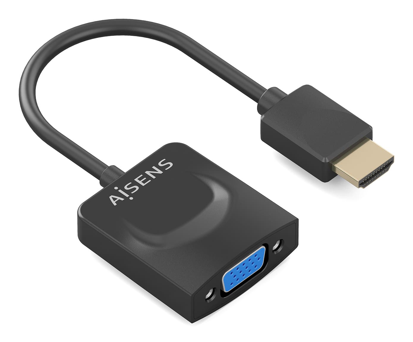 AISENS Conversor HDMI a SVGA, HDMI A/M-SVGA/H, Negro, 15сm