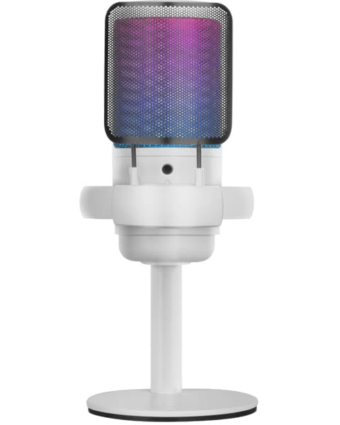 Mars Gaming MMIC-SE, Micrófono de Estudio Profesional ARGB, Ultra Alta Definición ADC 196kHz 24-bit, Soporte Antivibración + Filtro Pop de Malla Metálica, Control de Volumen y Mute, Blanco