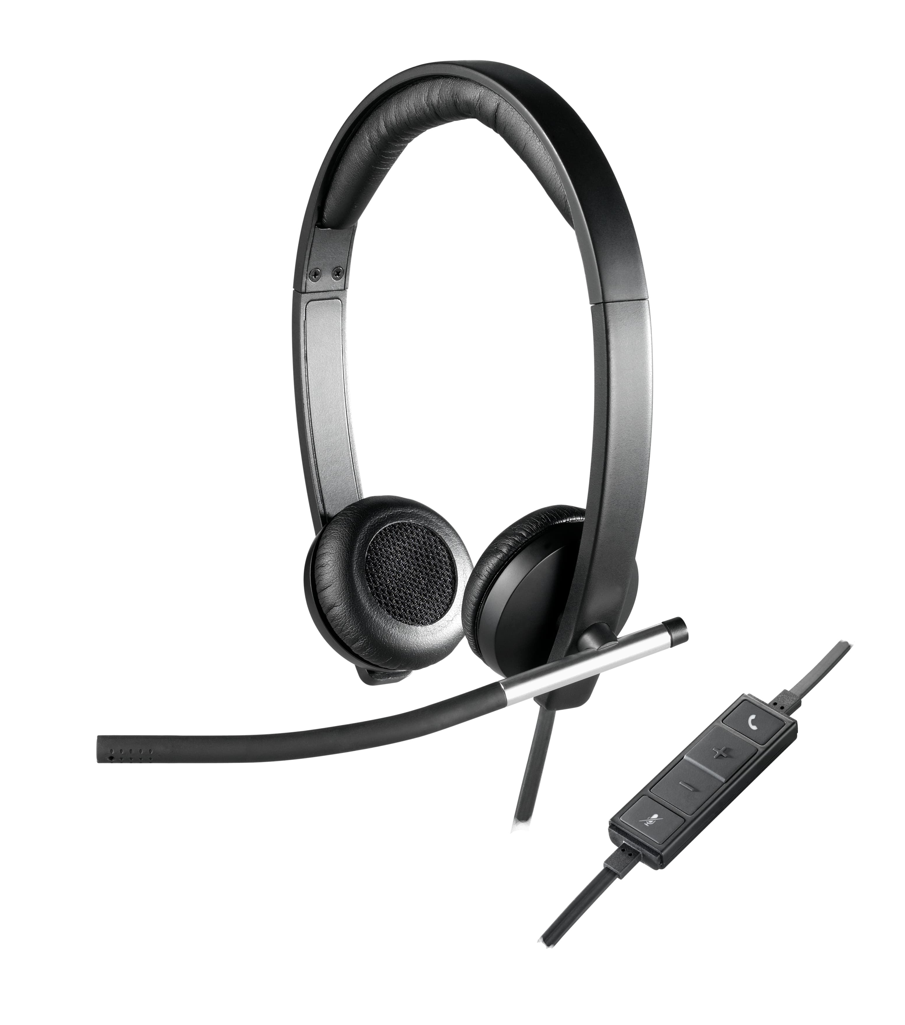 Logitech H650E Auriculares Alámbrico Diadema Oficina/Centro de llamadas USB tipo A Negro, Plata
