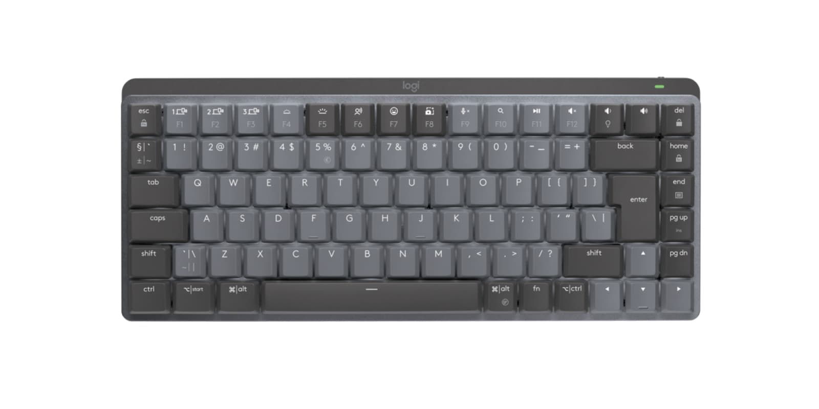 Logitech Master MX Mechanical Mini teclado Oficina RF Wireless + Bluetooth QWERTY Internacional de EE.UU. Grafito