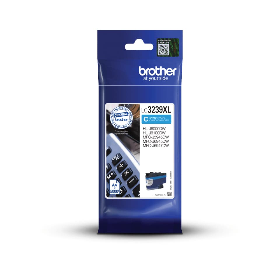 Brother LC3239XLC cartucho de tinta 1 pieza(s) Original Alto rendimiento (XL) Cian
