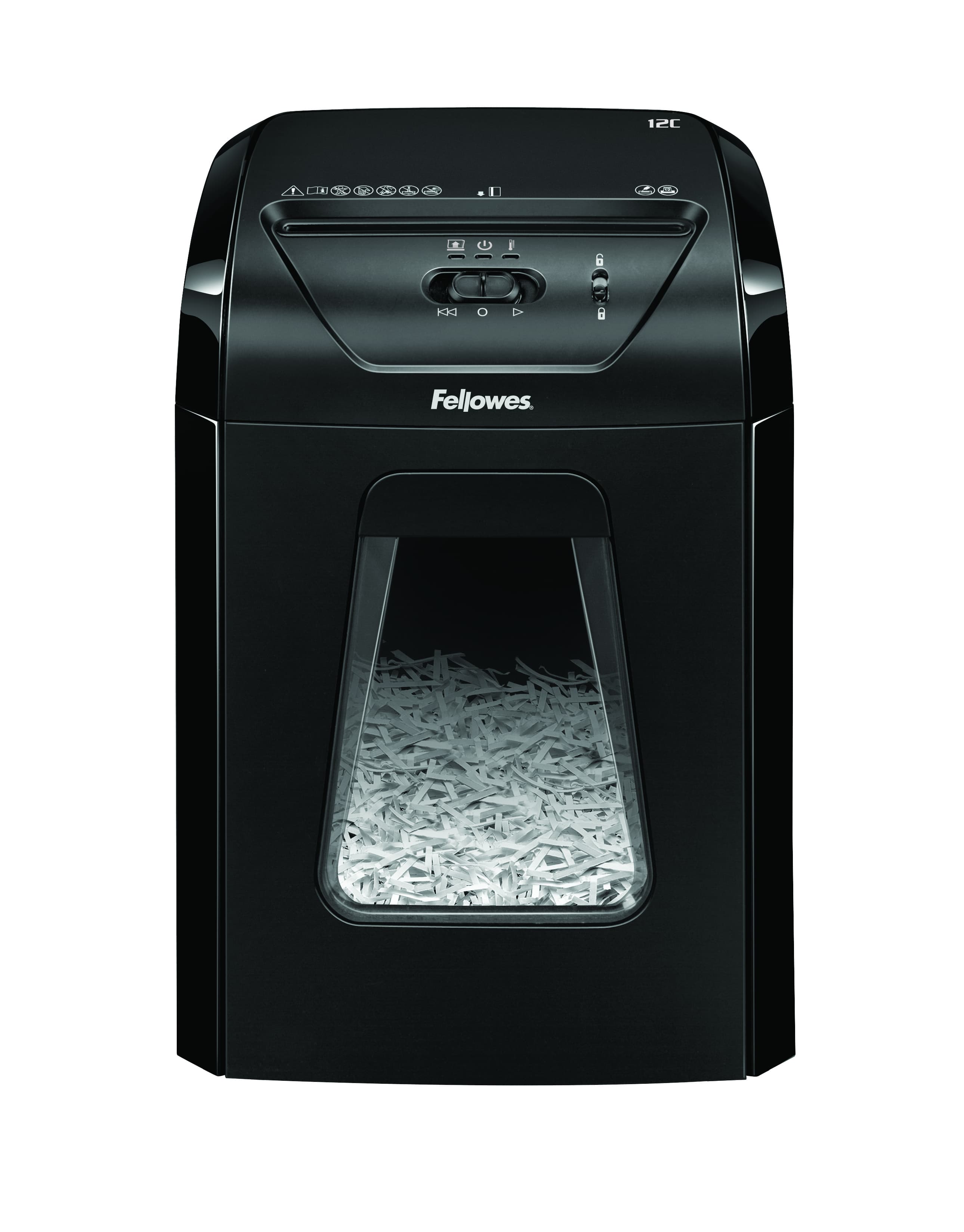 Fellowes Powershred 12C triturador de papel Corte cruzado 22,5 cm Negro