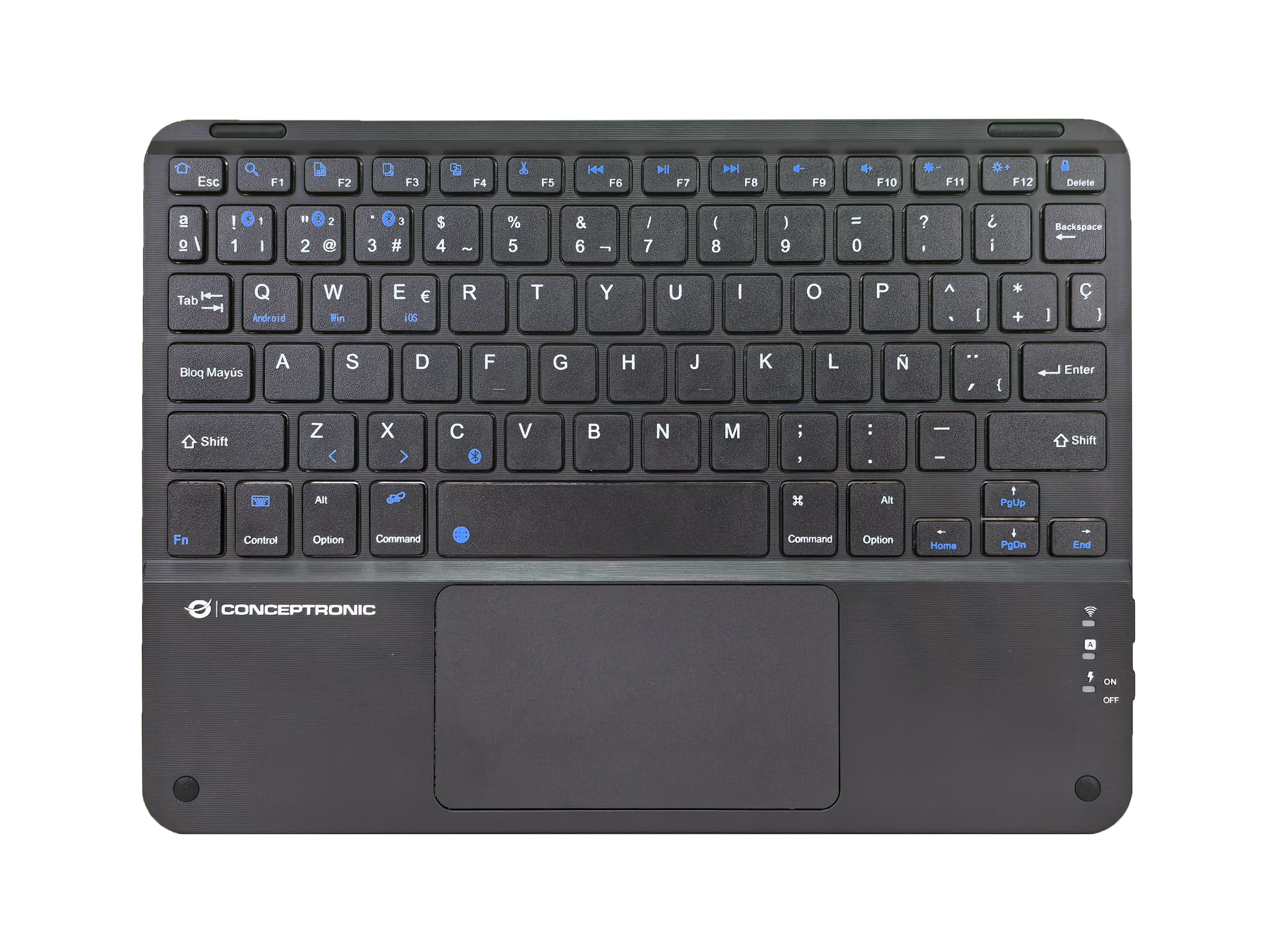 Conceptronic TOBIN01BES teclado Universal Bluetooth QWERTY Español Negro