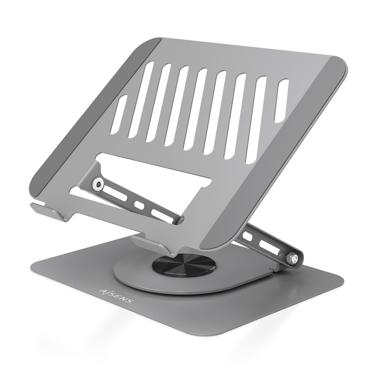 AISENS Soporte de Sobremesa XL Giratorio Ajustable para Portatil / Tablet 10"-17", Gris